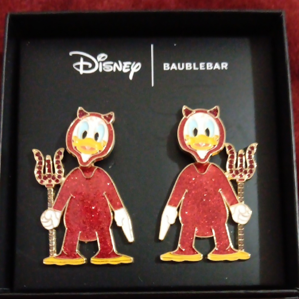 Disney x BaubleBar Devil Donald Duck Earrings - Picture 1 of 3